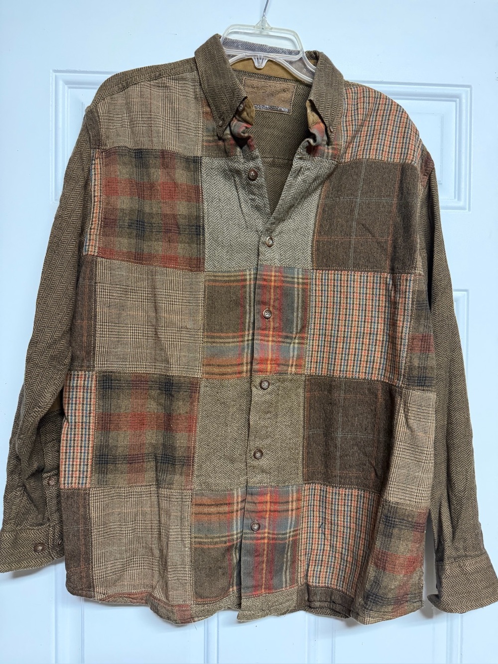 Clearwater Vintage Men's Patchwork Flannel Shirt Jacket